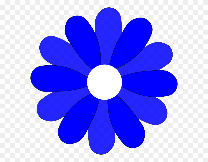 594x597 Blue Gerbera Daisy Clipart Png For Web - Daisy Clipart PNG