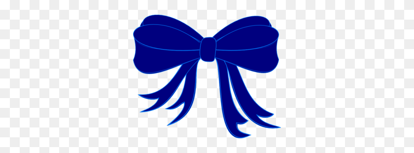 300x252 Blue Gift Bow Clip Art Blue - Gift Bow Clip Art