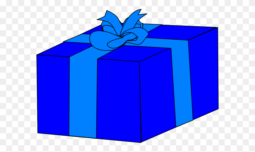 600x442 Blue Gift Box Clip Art - Gift Clip Art