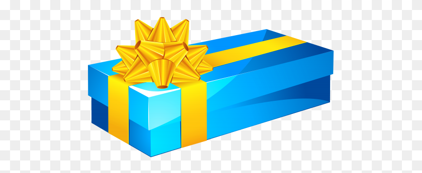 500x285 Blue Gift Box Png Clipart - Gift Box PNG