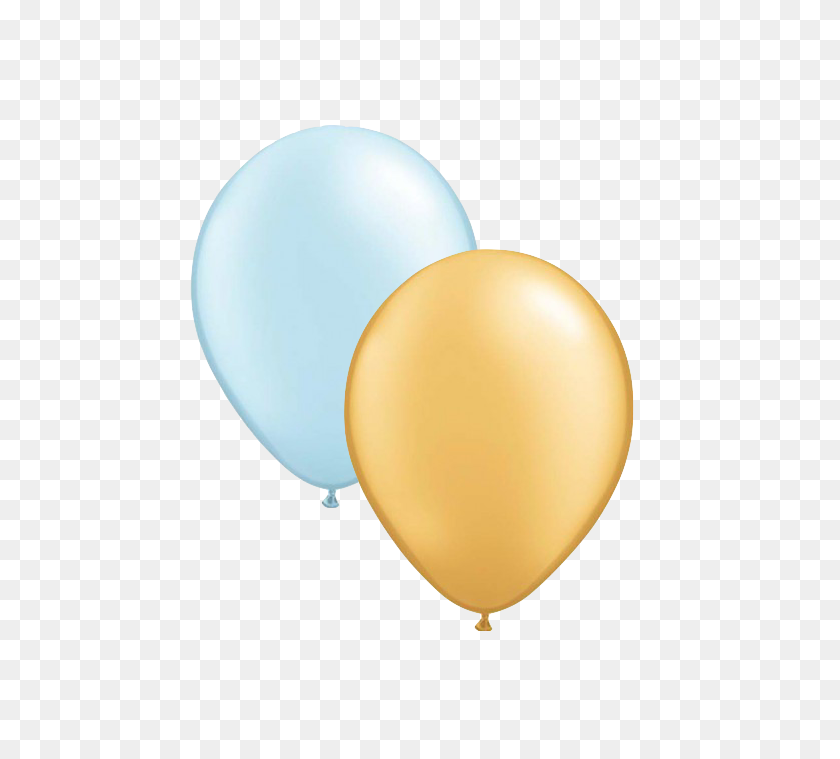 700x699 Blue Gold Balloons - Gold Balloons PNG
