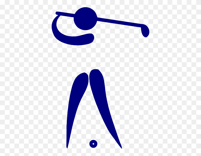 408x592 Blue Golf Player Clip Art - Golf Border Clipart