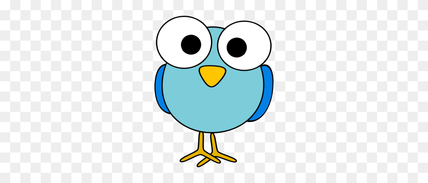 234x300 Blue Googley Eyed Bird - Big Eyes PNG