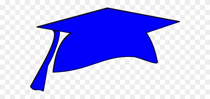 600x338 Blue Graduation Cap Clip Art - Graduation Cap Clipart PNG