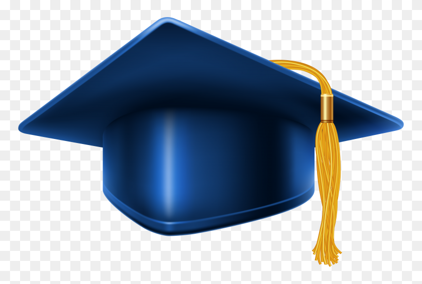 8000x5190 Blue Graduation Cap Png Clip Art - Blue Graduation Cap Clipart