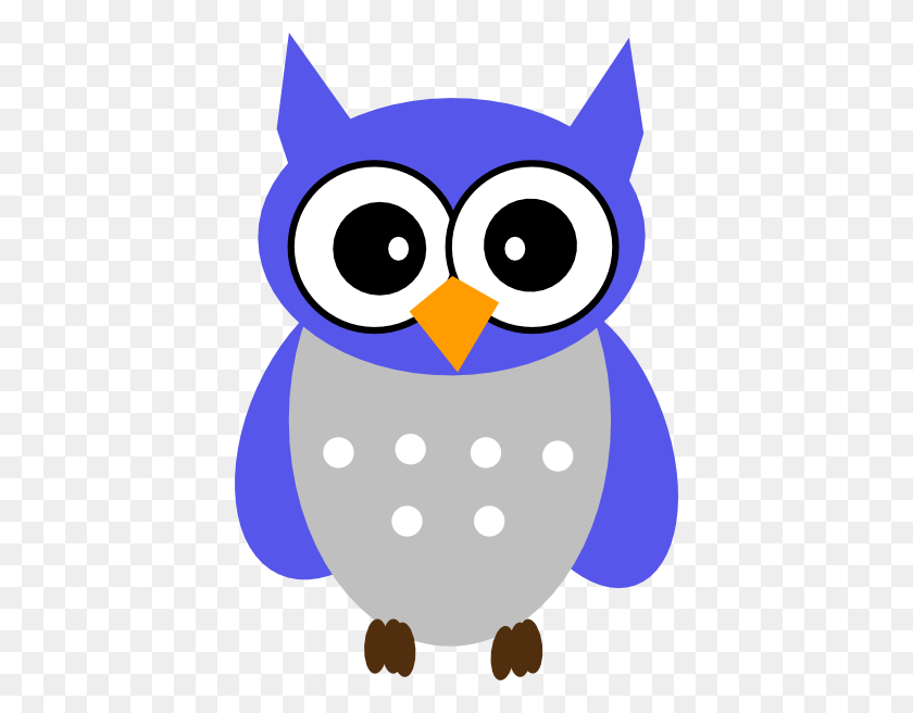 408x596 Blue Gray Owl Png Clip Arts For Web - Owl PNG