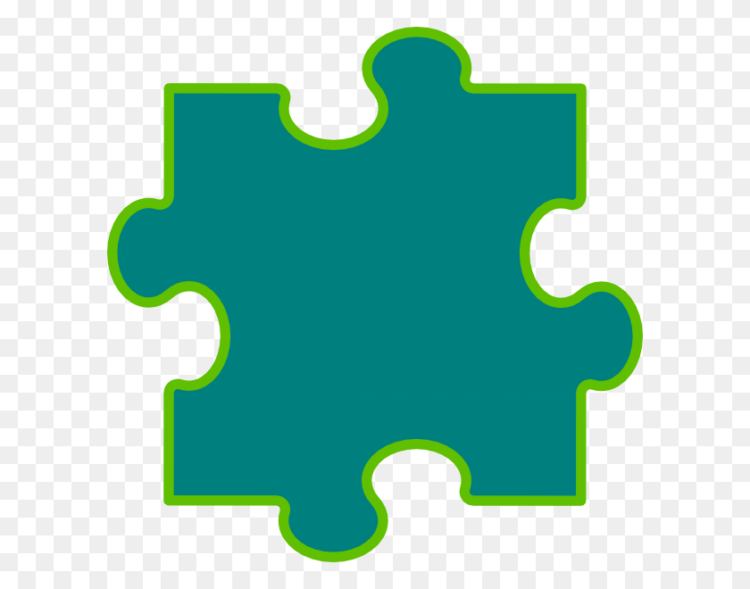 600x600 Blue Green Puzzle Piece Png, Clip Art For Web - Puzzle Piece Clipart