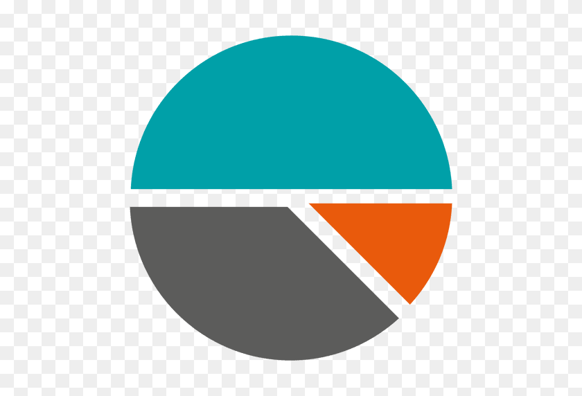 512x512 Gráfico Circular Azul Gris Naranja - Gráfico Png