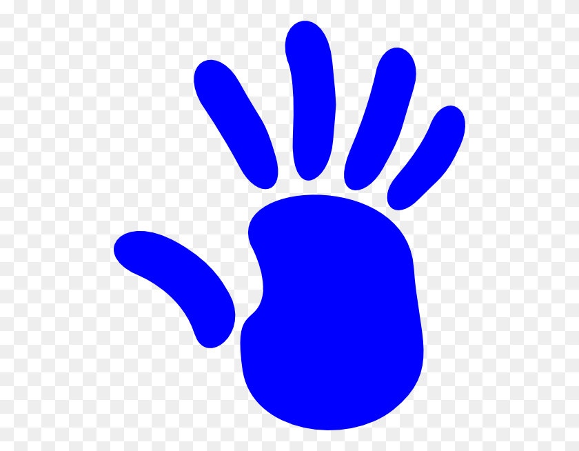 510x594 Blue Hand Clip Art - Be Yourself Clipart