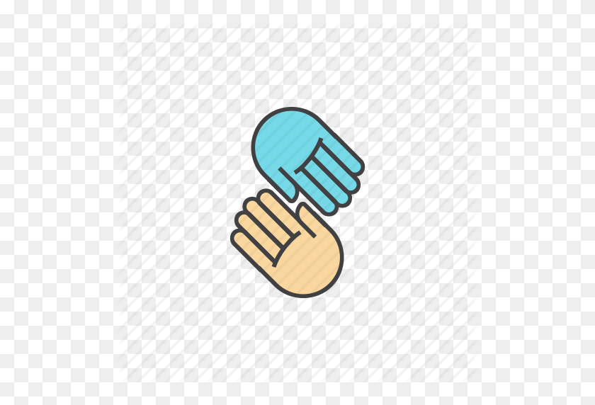 512x512 Blue, Hands, Helping, Helping Hands, Join, Yellow Icon - Helping Hands PNG