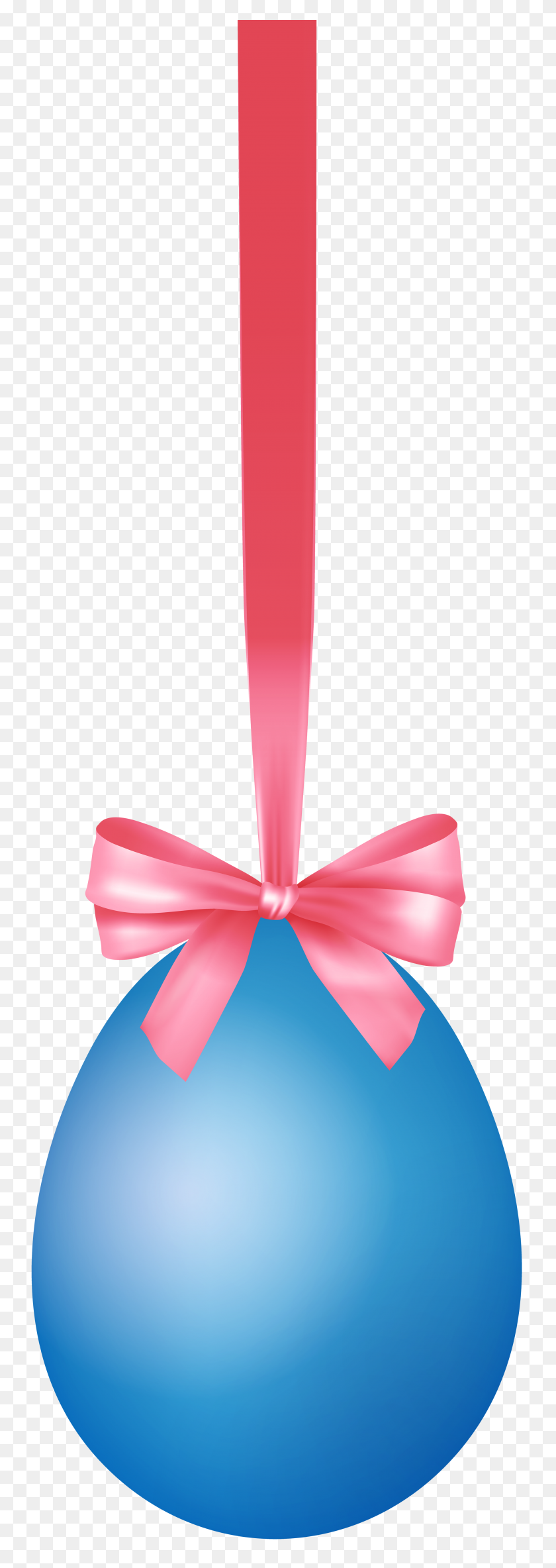 2704x8000 Blue Hanging Easter Egg With Bow Transparent Clip Art Image - Easter Clipart Transparent