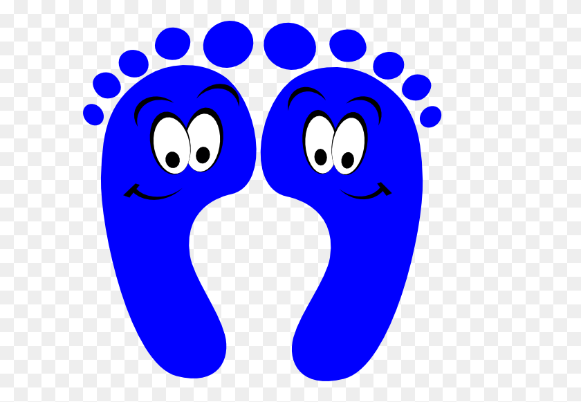 600x521 Blue Happy Feet Clip Art - Happy Tooth Clipart