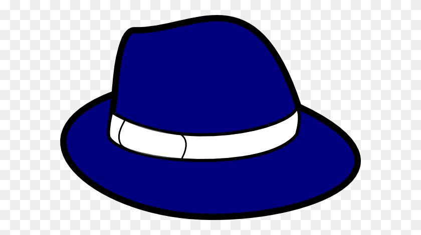 600x410 Blue Hat Clip Arts Download - Cowboy Hat Clipart Black And White
