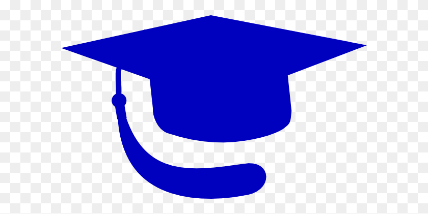 600x361 Blue Hat Graduation Clip Arts Download - Graduation Clip Art
