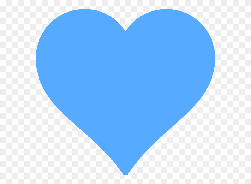 600x557 Blue Heart Clip Art - Blue Heart PNG