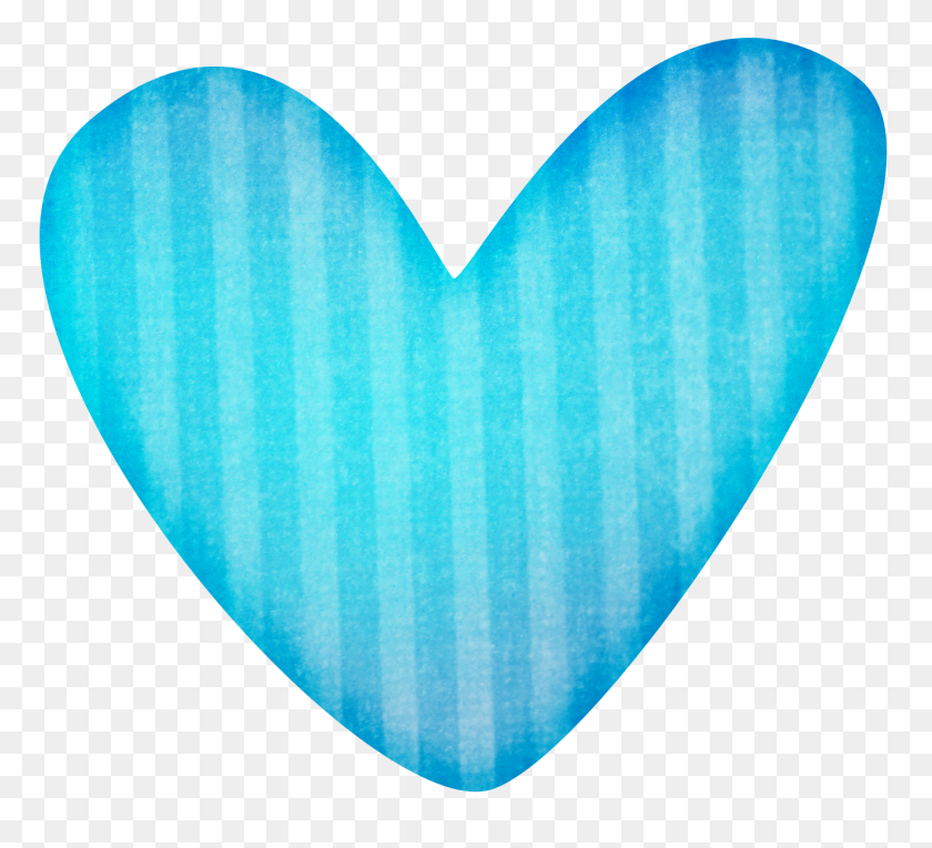 1376x1245 Blue Heart Clip Art - Green Heart Clipart