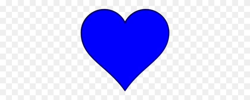 298x276 Blue Heart Clip Art - Half Heart Clipart