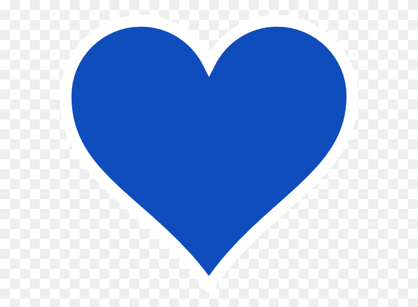 600x557 Blue Heart Clip Art - Heart Clipart Free