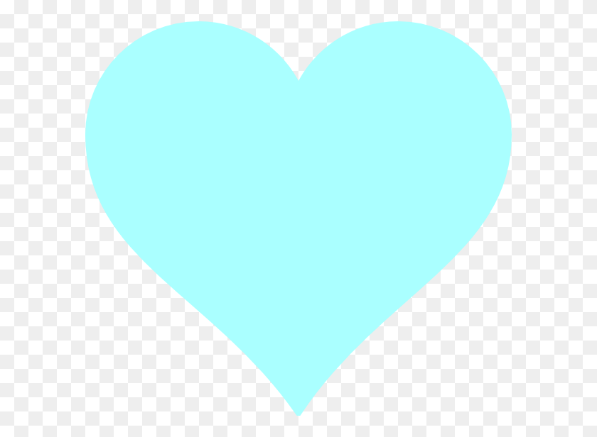 600x556 Blue Heart Clip Art - Heartbeat Clipart