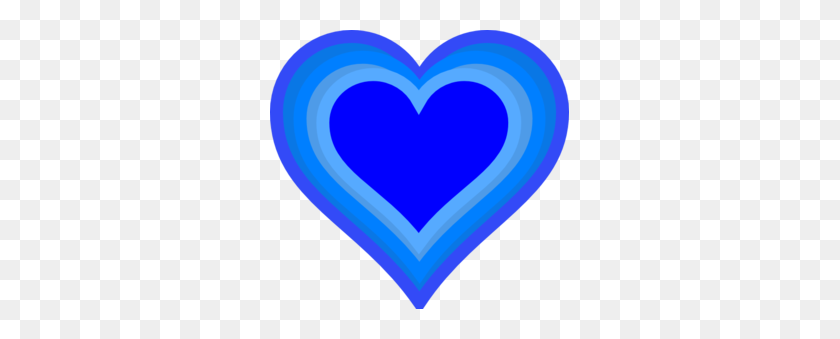 299x279 Blue Heart Clipart - Blue Heart Clipart