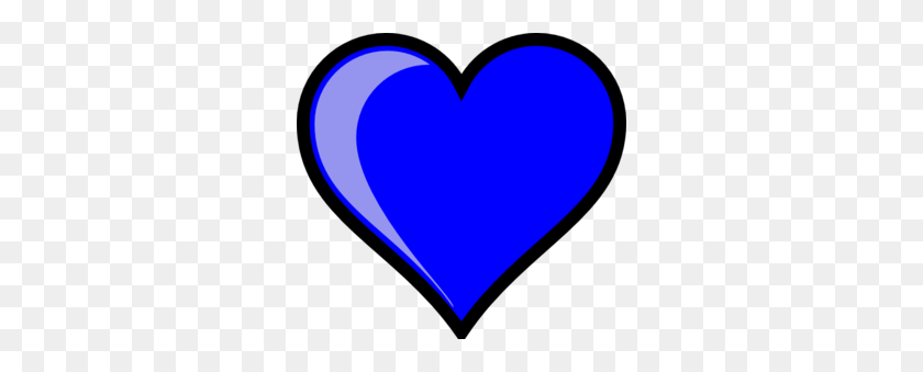 300x279 Blue Heart Clipart - Interlocking Hearts Clipart