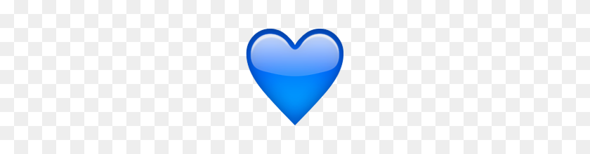 160x160 Голубое Сердце Emoji - Сердце Emojis Png