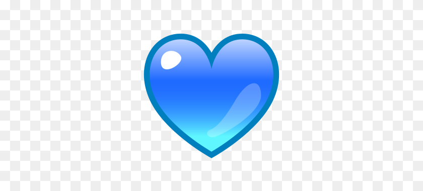 320x320 Blue Heart Emojidex - Blue Heart Emoji PNG