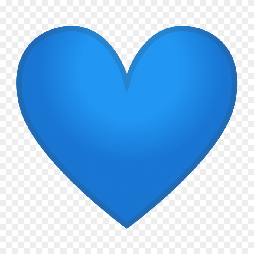 1024x1024 Blue Heart Icon Noto Emoji People Family Love Iconset Google - Blue Heart PNG