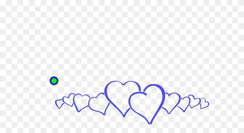 600x398 Blue Heart Line Clip Art - Heart Line Clipart