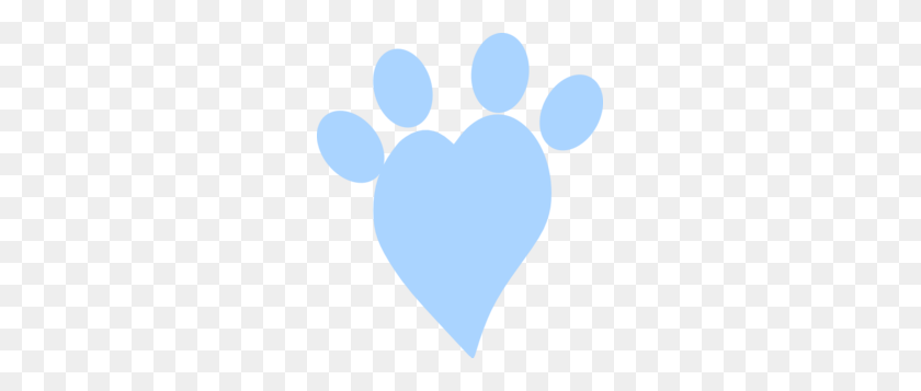 261x297 Blue Heart Paw Clip Art - Paw Heart Clipart