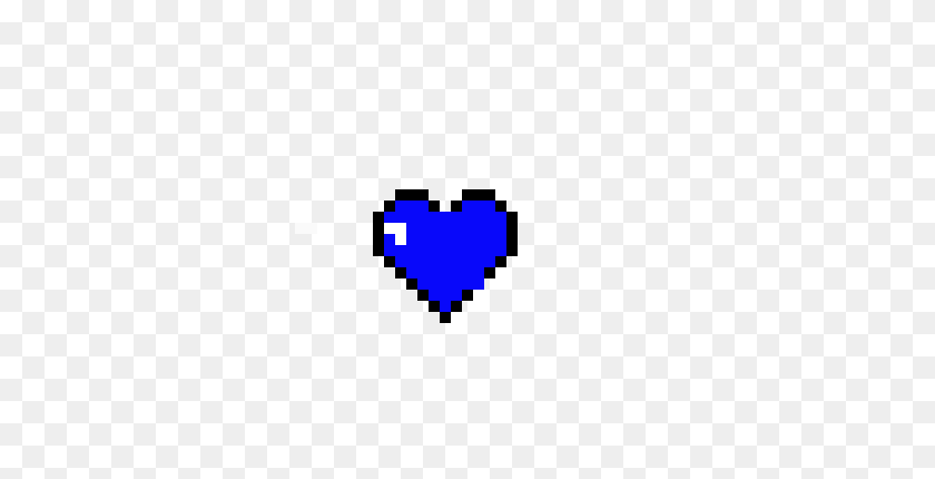 410x370 Голубое Сердце, Пиксель Арт, Создатель - Пиксельное Сердце В Формате Png