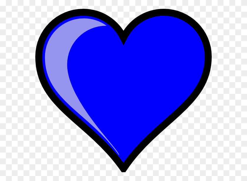 600x557 Blue Heart Png, Clip Art For Web - Transparent Heart Clipart