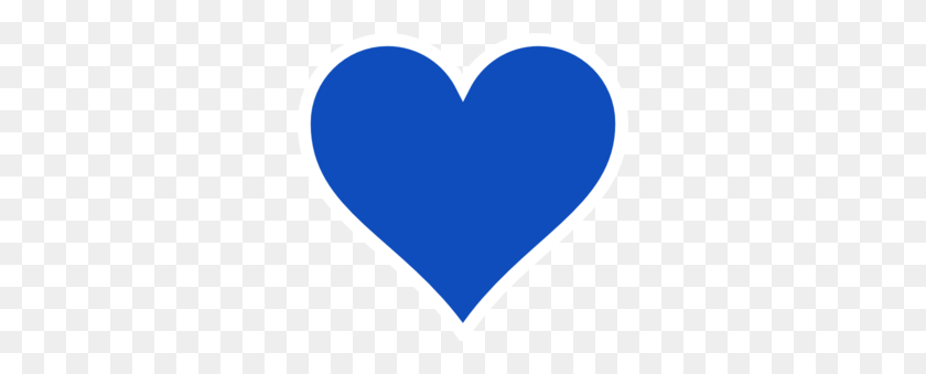 300x279 Blue Heart Png, Clip Art For Web - Heart Clipart Free