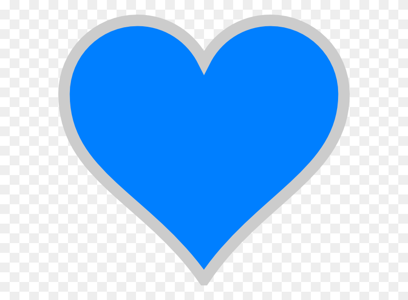 600x557 Blue Heart Transparent Clipart Hearts - Pool Clipart Transparent