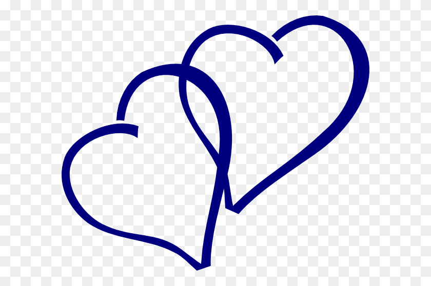 600x498 Blue Hearts Clip Art - Blue Heart Clipart