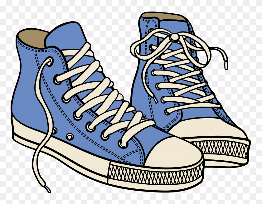4000x3051 Blue High Sneakers Png Clipart - Sneaker PNG