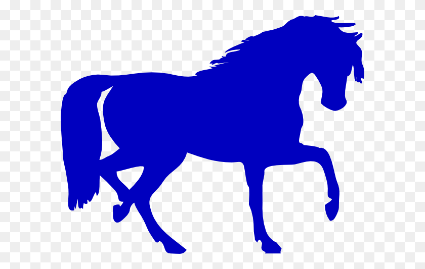 600x473 Blue Horse Cliparts - Horse Border Clip Art