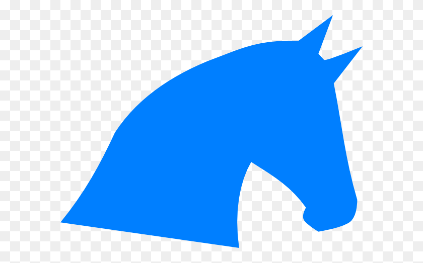 600x463 Blue Horse Head Silhouette Clip Art - Horse Clipart Transparent Background