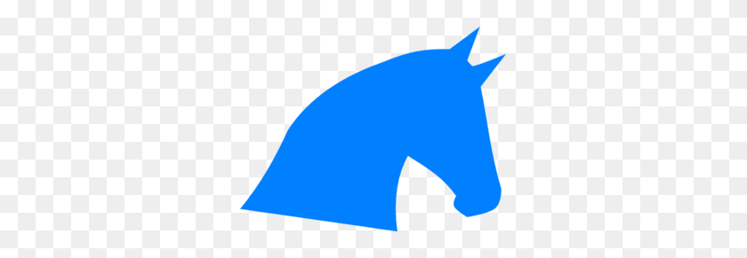 299x231 Blue Horse Head Silhouette Clip Art - Horse Head PNG