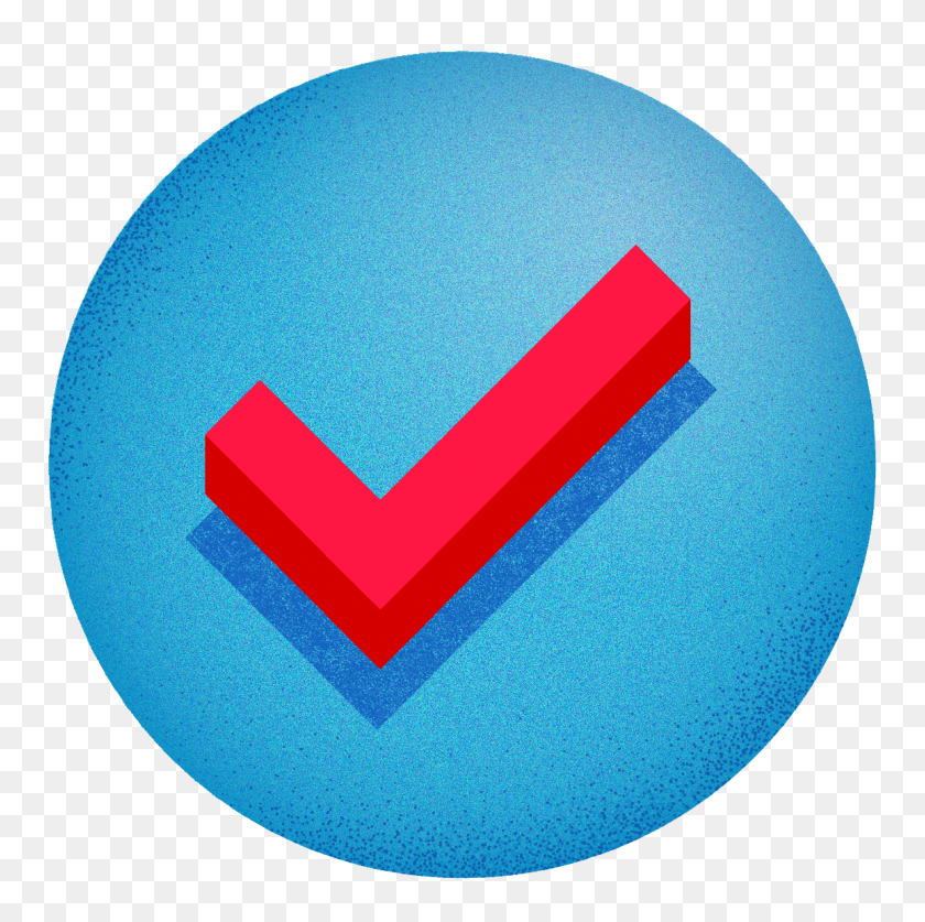 1156x1153 Blue Icon - Tick PNG