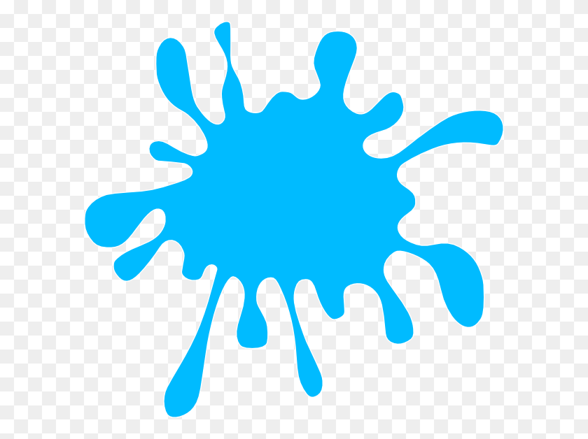 600x568 Blue Ink Splash Clip Art - Splash PNG