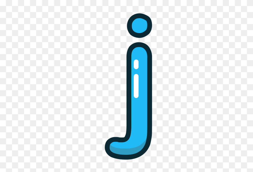 512x512 Blue, J, Letter, Lowercase Icon - J PNG