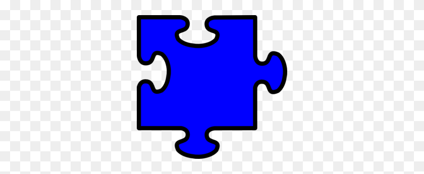 298x285 Blue Jigsaw Clip Art - Jigsaw Clipart