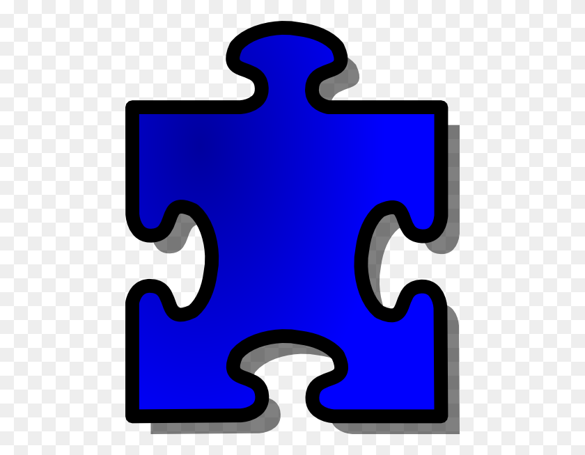 480x594 Blue Jigsaw Puzzle Piece Clip Art Free Vector - Puzzle Clipart