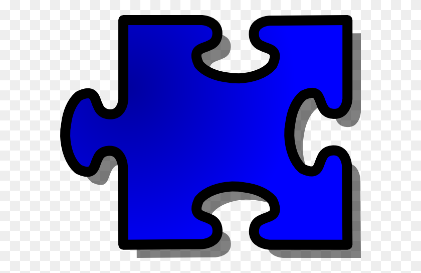 600x484 Blue Jigsaw Puzzle Piece Clip Art Free Vector - Puzzle Piece Clipart