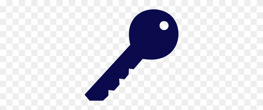 300x294 Blue Key Clip Art - House Key Clipart