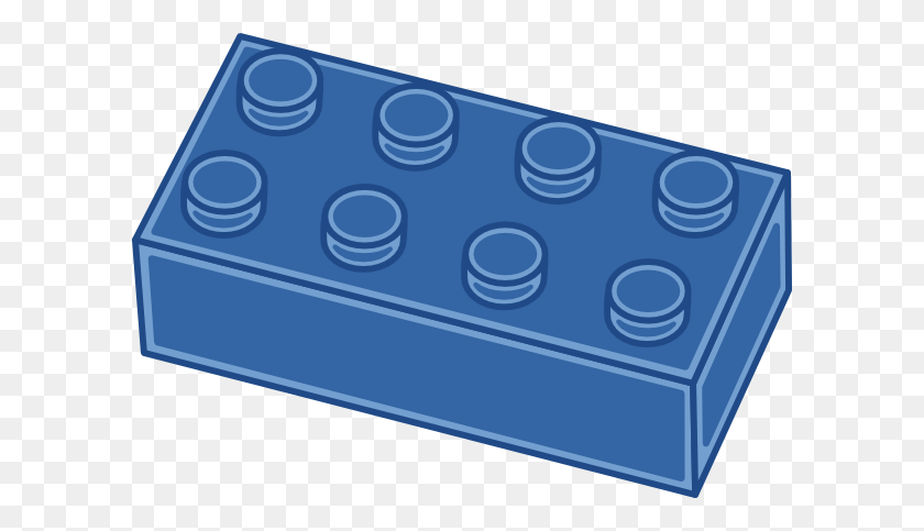 600x423 Blue Lego Block Clip Art - Lego Brick Clipart