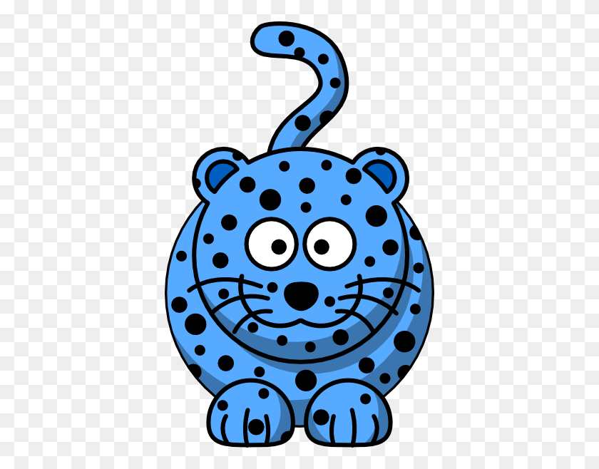 378x598 Blue Leopard Clip Art - Leopard Print Clipart