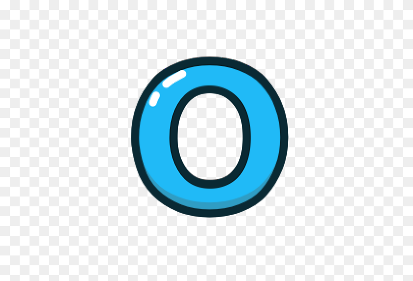 512x512 Blue Letter Lowercase O - Letter O PNG
