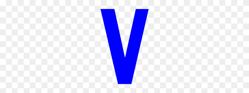 256x256 Blue Letter V Icon - Letter V PNG